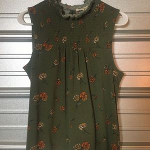 Floral sleeveless blouse